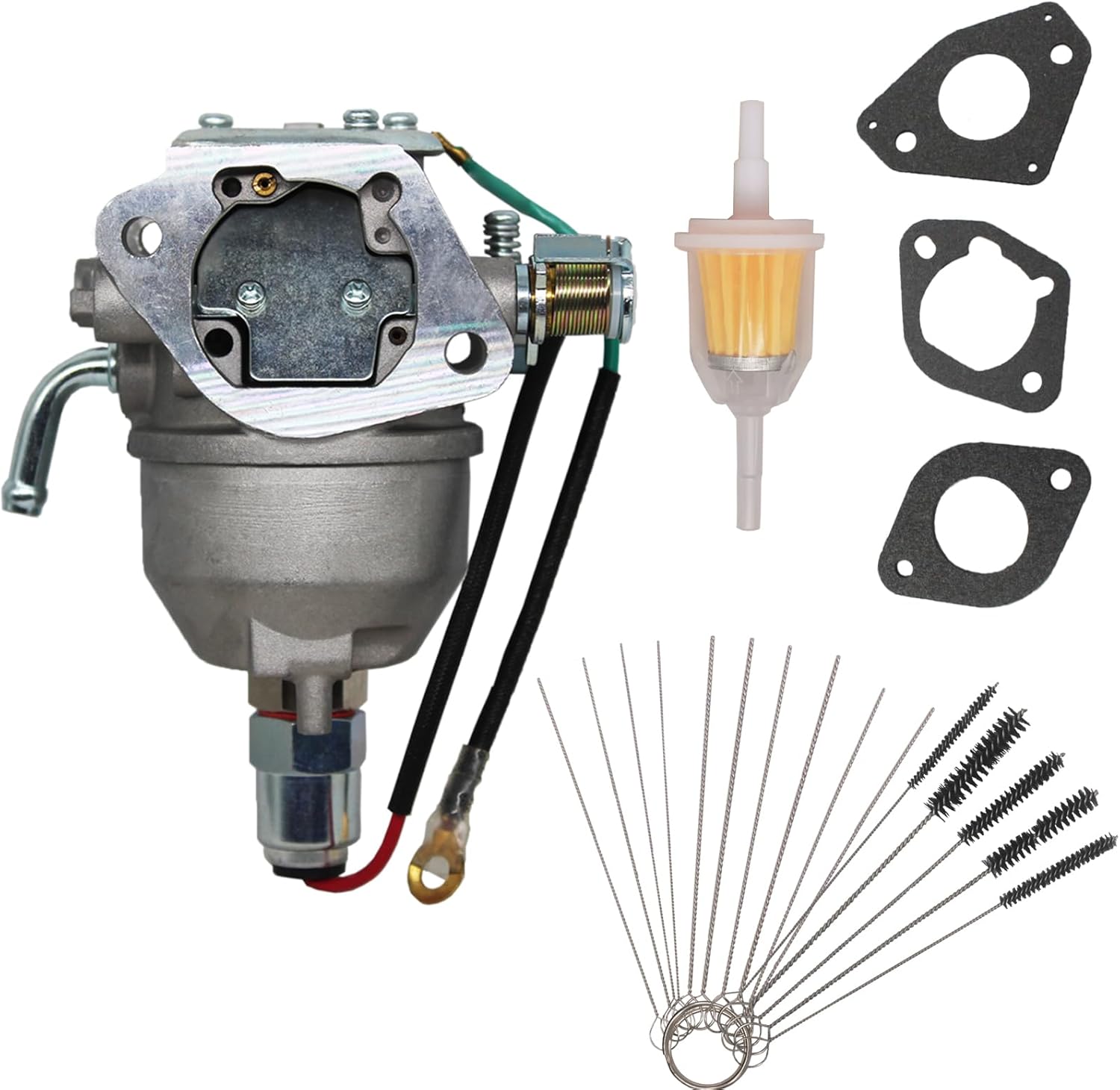 Carburetor Compatible for Kohler CV18S CV20S CV22S CV620 CV640 CV725 Command Engine Carb 24 853 25-S 24 853 19-S 24 053 08-S 24 053 50-S, 24 853 50-S Mower with Cleaning Brushes
