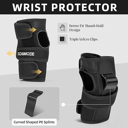 Miniatura 6 de TC - Patines en línea con casco y equipo de protección, cuchillas de rodillo para adultos y adolescentes con rodilleras, coderas y muñequeras, juego