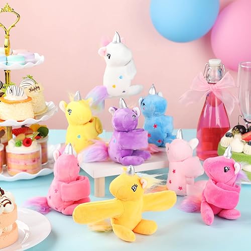 Vista 21 de Liliful Paquete de 8 pulseras de peluche para niños, diseño de gato de peluche, operación de Navidad, muñeca de 8 pulgadas, linda pulsera a presión