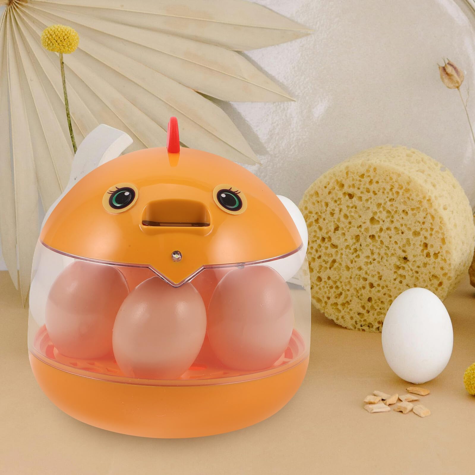 Anneome Mini Inkubator Do Jaj Inkubator Pisklęcia Jajek Domowych Przezroczysty Osłony Automatyczny Jajek Mini Egg Yellow