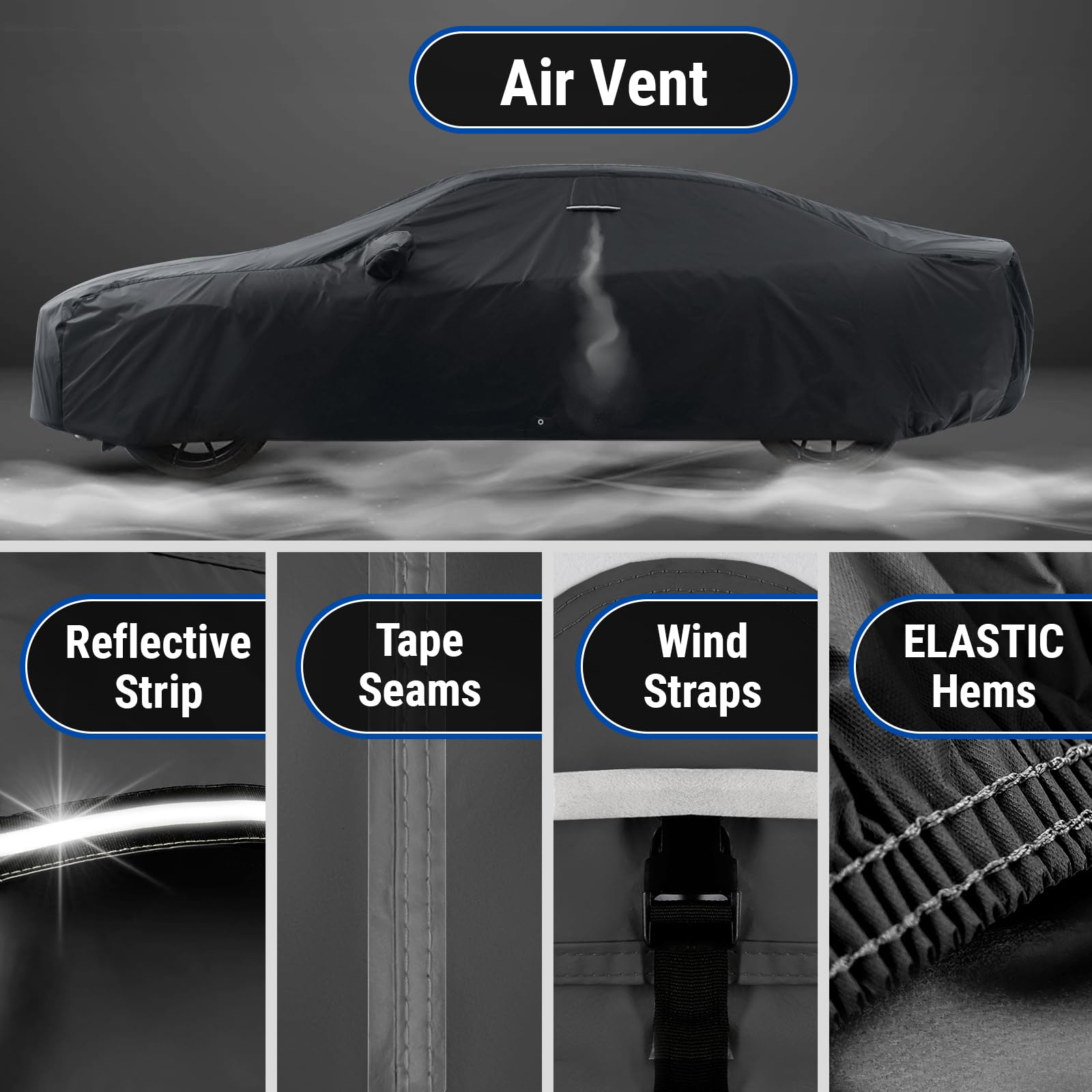 Coverland Custom Car Cover Waterproof All Weather for 2008-2023 Dodge Challenger Weatherproof Car Covers for Automobiles Rain Snow — view 5