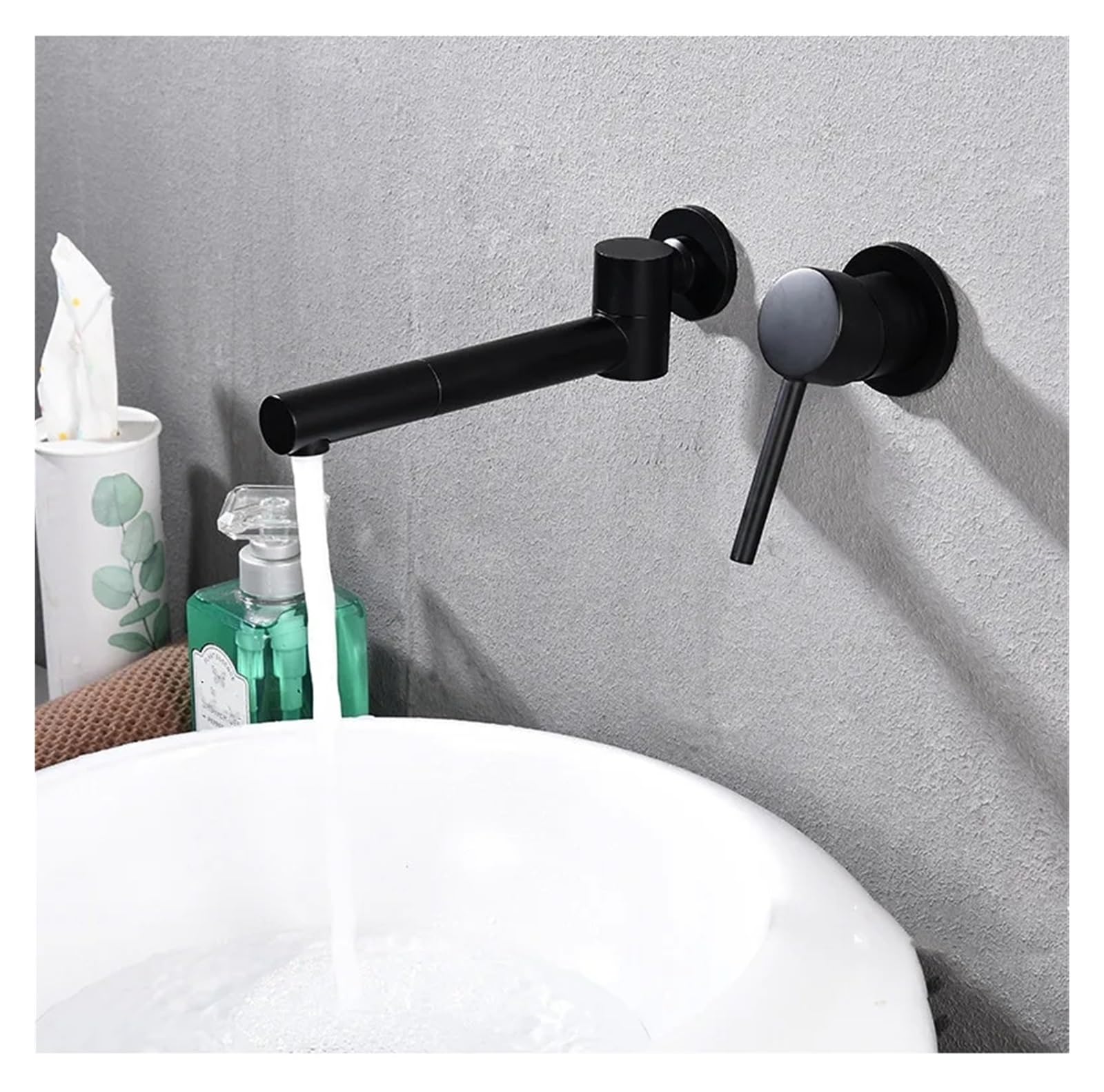 Mitigeur de cuisine monobloc à levier unique eau chaude et froide avec bec rotatif