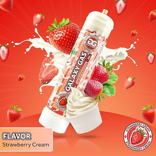 Miniatura 2 de Galaxy Gas Infusion XL .95L 20.46 oz N2O Tanque de Óxido Nitroso Crema Fresa - 6 Tanques