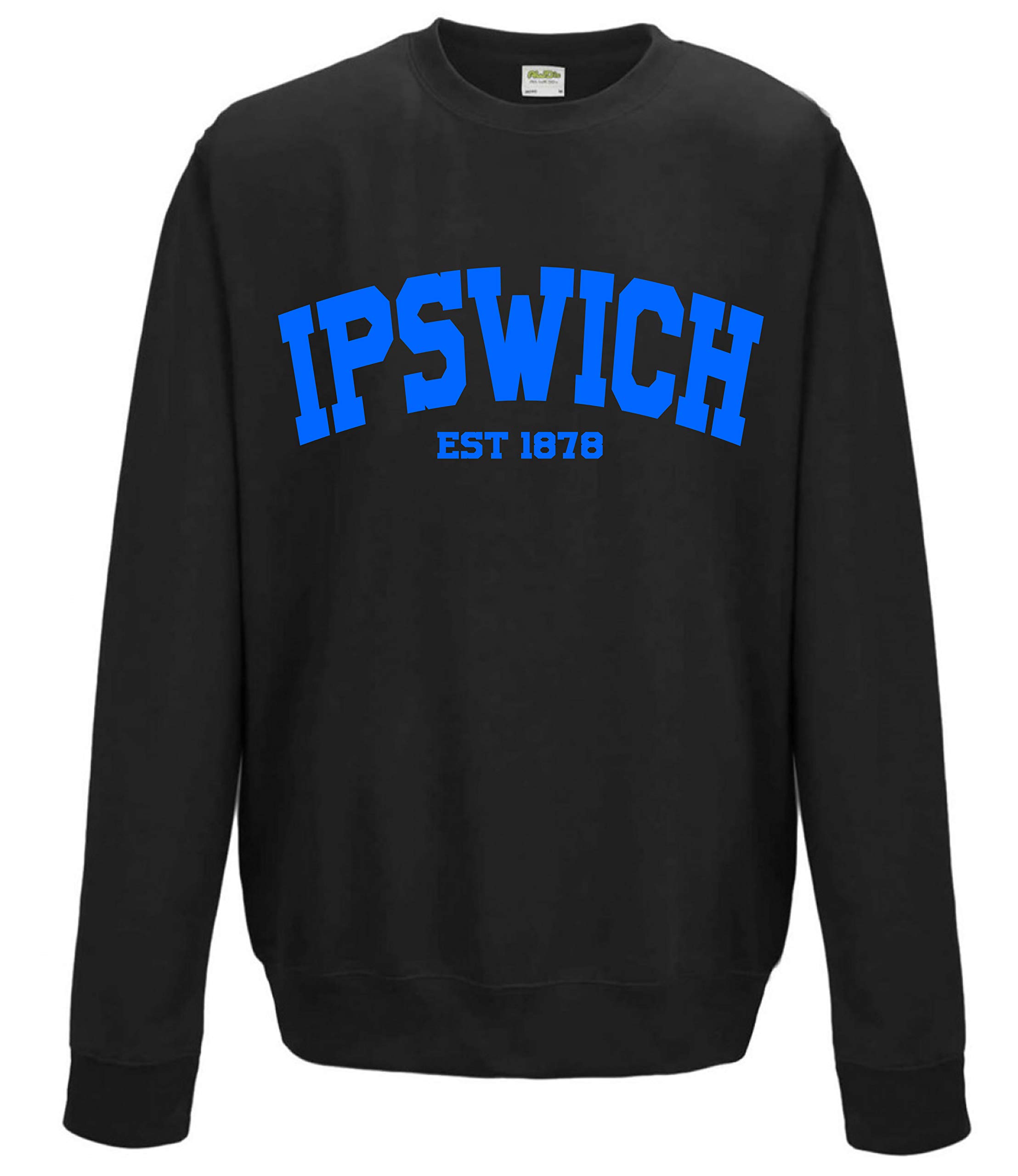 All About The Print Men's Black Ipswich Established In 1878 Premium Sweatshirt Medium