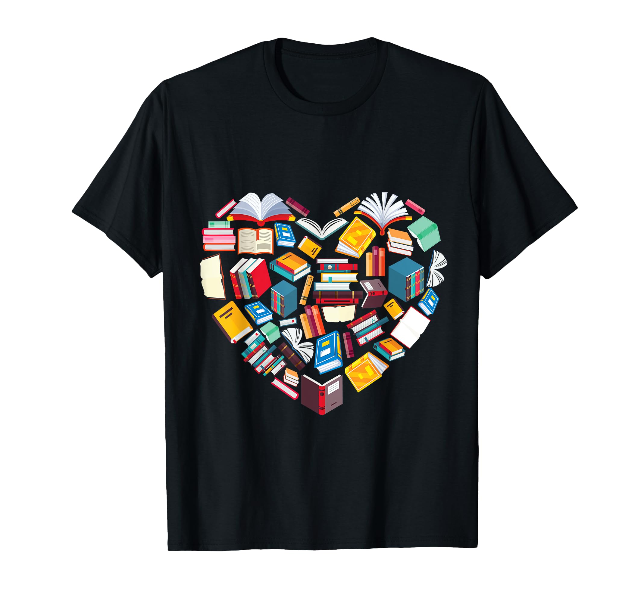 Book Lover Heart Shape Reading Club Librarian Library Gifts T-Shirt