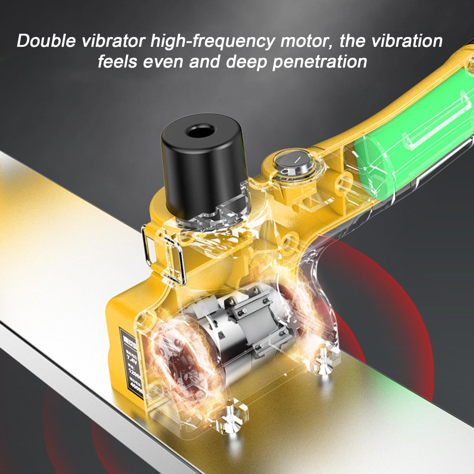 Regla eléctrica inalámbrica para acabado de cemento con motor vibratorio, herramienta de acabado de hormigón con 12 000 RPM, 400 mA, cuchilla de 100 cm, regla eléctrica para superficies de hormigón.