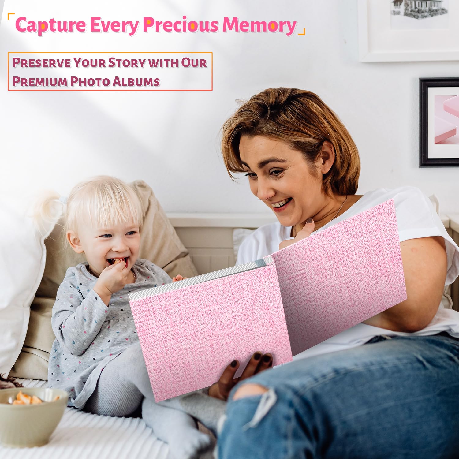Artfeel Álbum de fotos autoadhesivo, libro de fotos grande de 40 páginas para fotos de 4 x 6, 5 x 7, 8 x 10, álbum de bricolaje para bebé, boda, familia, viajes, regalos de cumpleaños, con bolígrafo