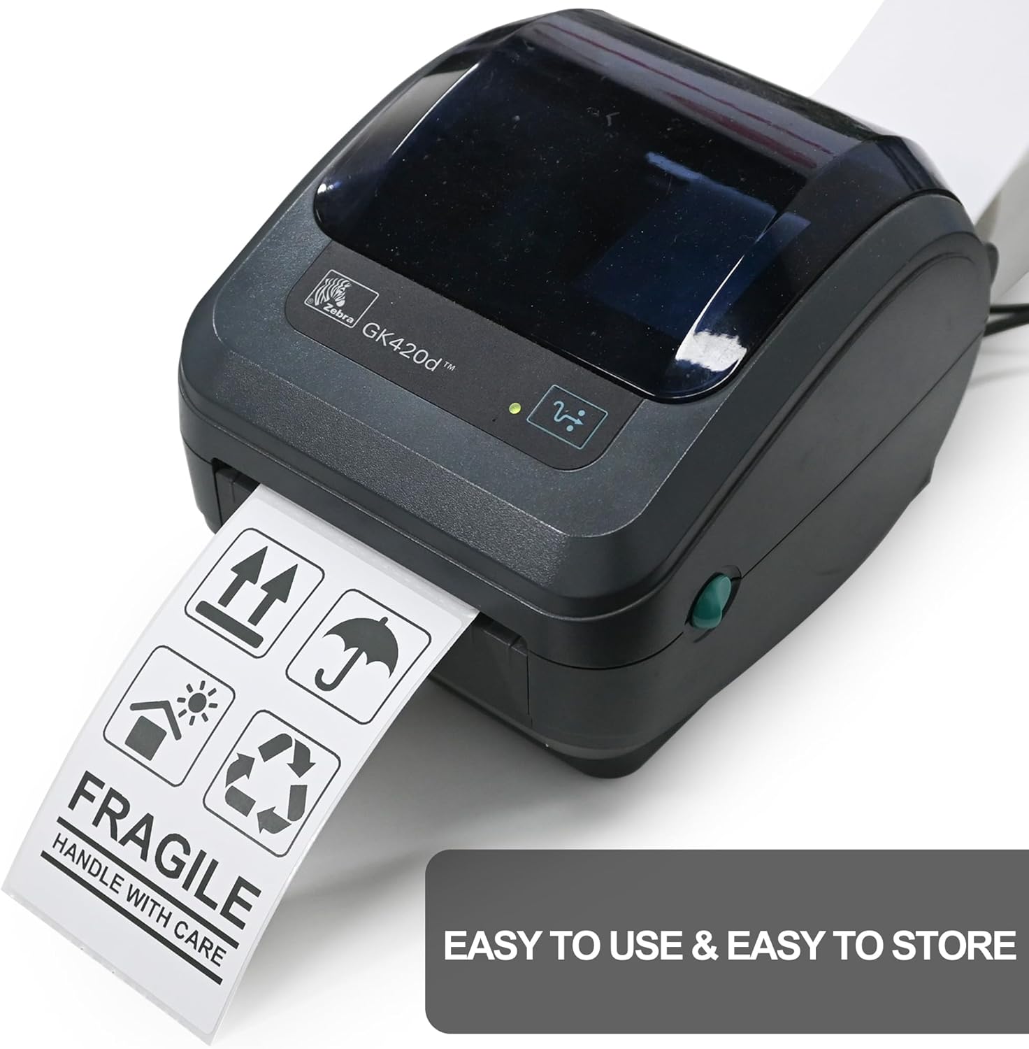 L LIKED 3" x 5" Direct Thermal Labels, 1000 PCS Thermal Printer Shipping Labels for Small and Microenterprise, Compatible with Zebra & Rollo Printers, Perforated Line, White