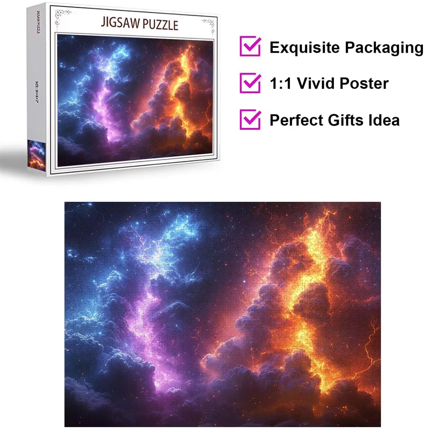 Puzzle 5000 Teile für Erwachsene, 3D Puzzle Traum Holzpuzzles, n-585 | Puzzlematte Sternenhimmel, Heimunterhaltung, Entspannung Meditationspuzzle, Impossible Klassische Jigsaw Puzzles, Home Decor