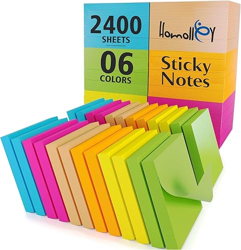 (24 Pads) Sticky Notes 3x3 in 100 Sheets/Pad, Self-Sticky Note