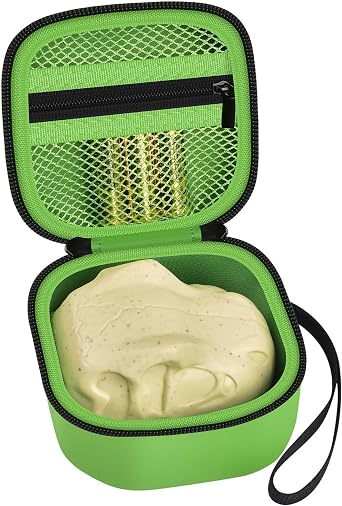 GWCASE Protective Case Compatible with Bitzee Jurassic World Dinosaur Toy, Carrying Holder for Virtual Electronic Pets React to Touch, AA Batteries and Other Accessories - Green Case Only