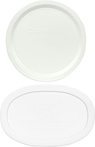 Corningware F-15-PC Tapa blanca francesa de 15 oz y tapa blanca francesa F-16 de 16 oz