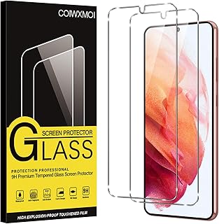 واقي شاشة من الزجاج المقوى من كويوكسموي لسامسونج جالاكسي S21 5G 6.2 انش، درجة صلابة 9، خالية من الفقاعات، مضادة للخدش، حماية زجاجية شفافة HD لسامسونج S21 5G