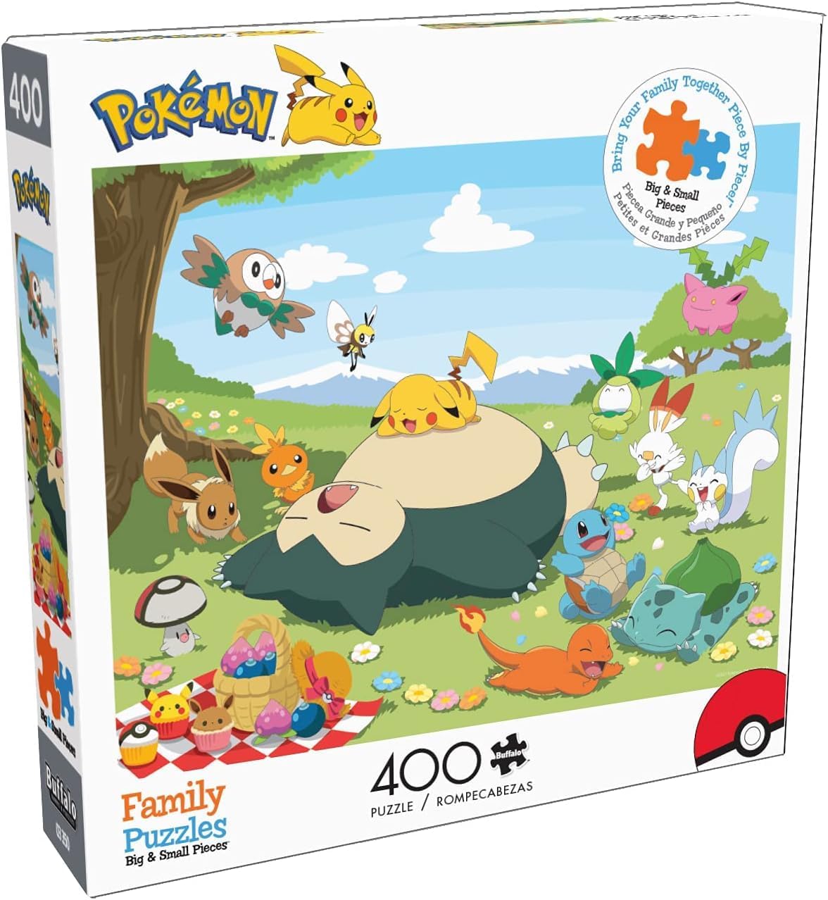 Buffalo Games - Pokemon - Picnic - 400 Piece Jigsaw Puzzle for Families Challenging Puzzle Perfect for Game Nights - Finished Size is 21.25 x 15.00