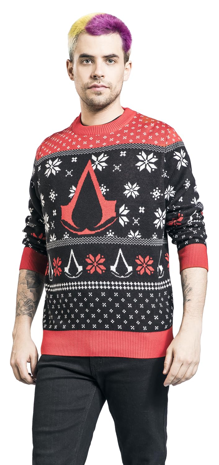 Assassin's Creed Christmas Jumper Uomo Christmas Jumper Multicolore L