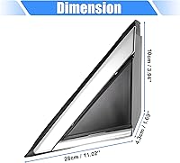 Vista 3 de X AUTOHAUX Espejo delantero izquierdo esquina triángulo Fender cubierta retrovisor triángulo Trim Panel para Cadillac SRX 2010-2016 22774041