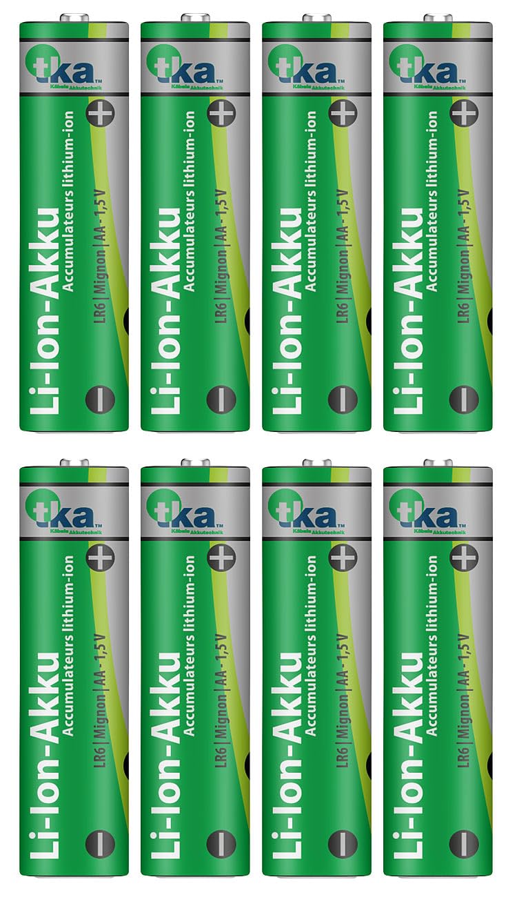 tka Köbele Akkutechnik Akku Ladegerät: 16er-Set Li-Ion-Akkus Typ AA, 2 USB-C-Ladeboxen, 3.000mWh, Ladeanzeige (AA mit Ladegerät, Ladestation, AAA)
