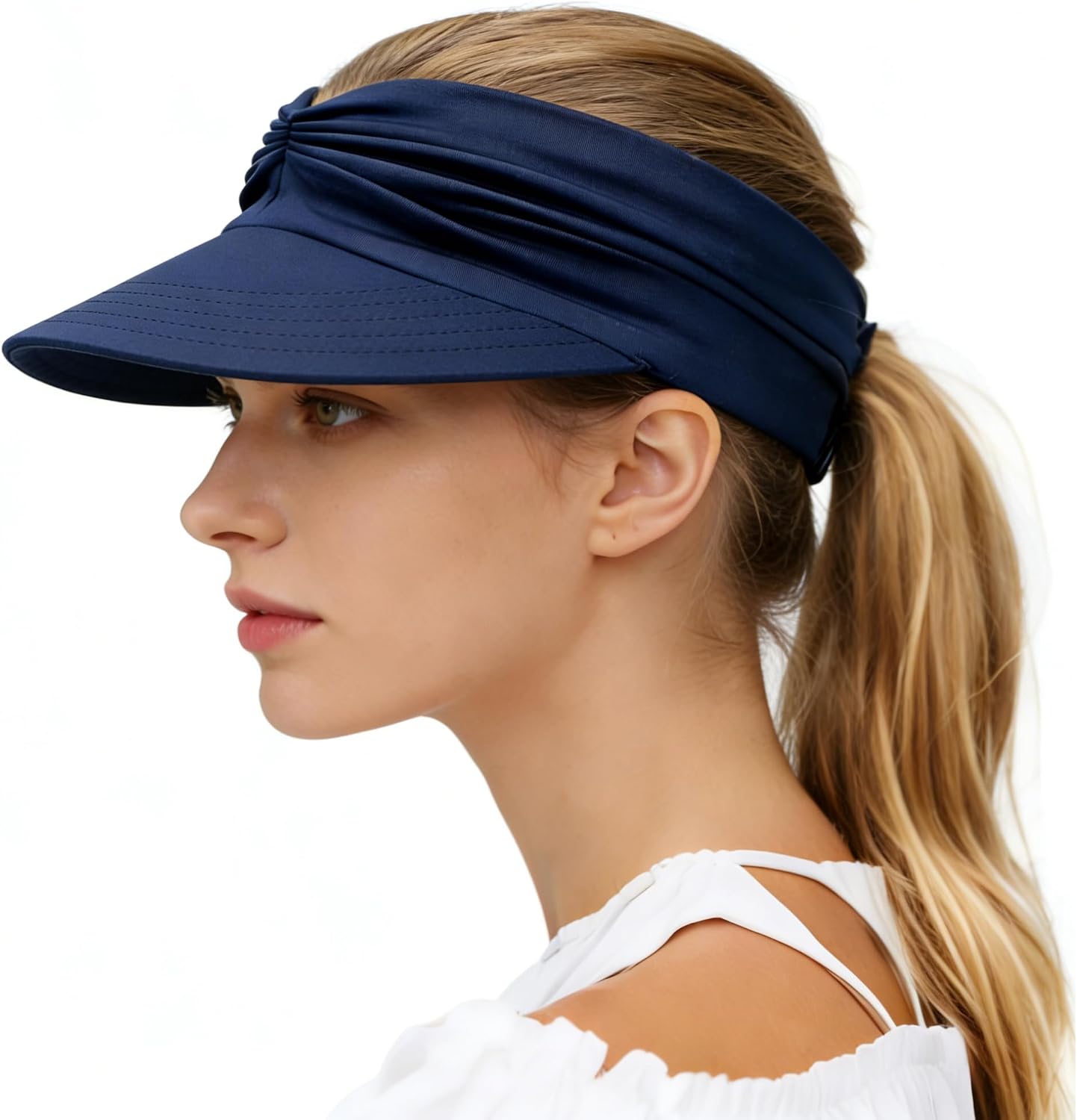 Women's Wide Brim Sun Visor UV Protection Beach Hat for Golf Hiking & Outdoor Sports