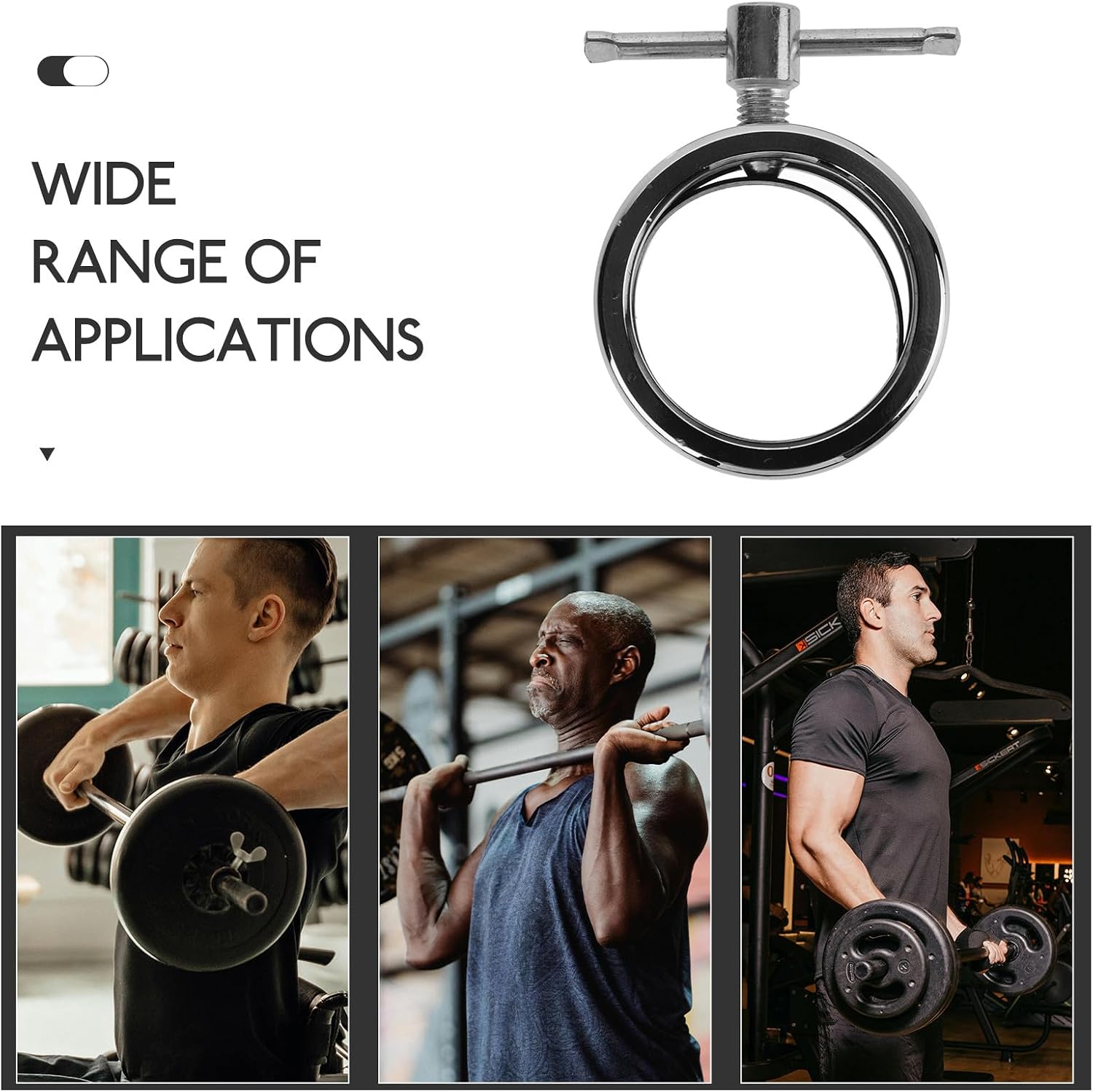 Barbell Collar Clip Weight Bar Clamp Locking Collar Wear-resistant Portable Barbell Clip Professional Weightlifting Accessory for Gym Workout