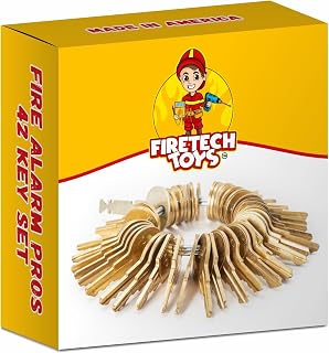 FiretechToys Fire Alarm Pros 42-Key Set for Technicians - EST, Notifier, Simplex, Silent Knight Compatible