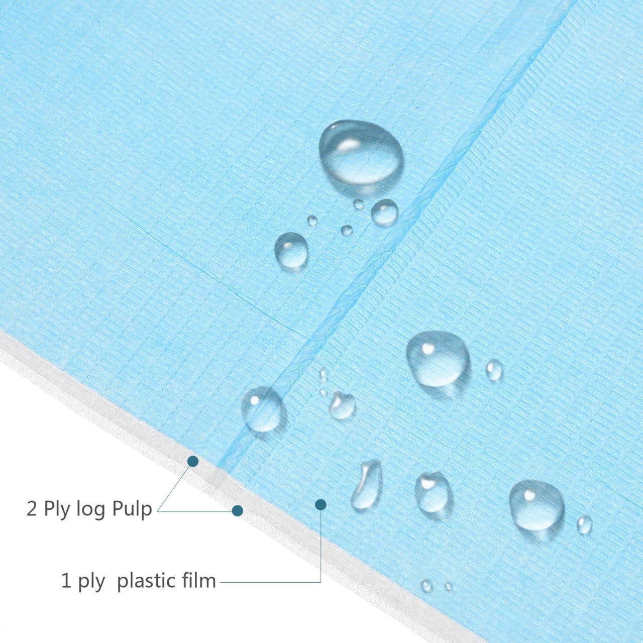 Baluue Waterproof Disposable Bibs for Seniors 30-Pack 16.53X13.38In Adjustable Feeding Bibs with Tie Closure Lightweight Adult Bibs for Eating Protection and Care