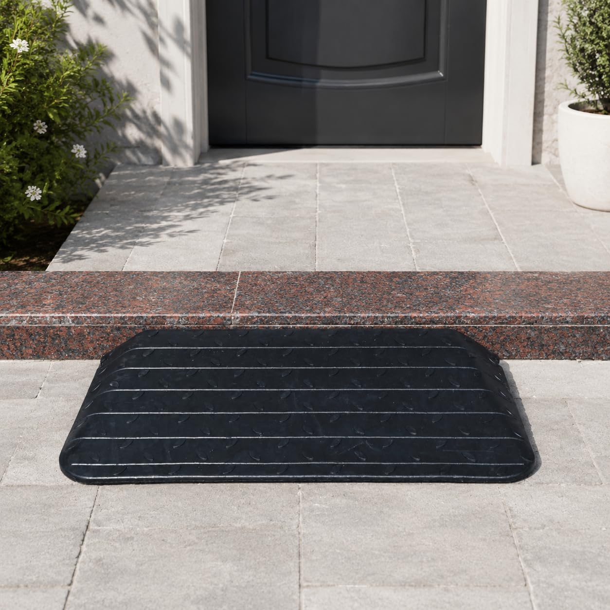 Rampas de umbral de goma de alta resistencia con superficie antideslizante, rampas de 1 – 4 pulgadas para sillas de ruedas y scooters, marco de puerta de coche, rampas de carga de 20000