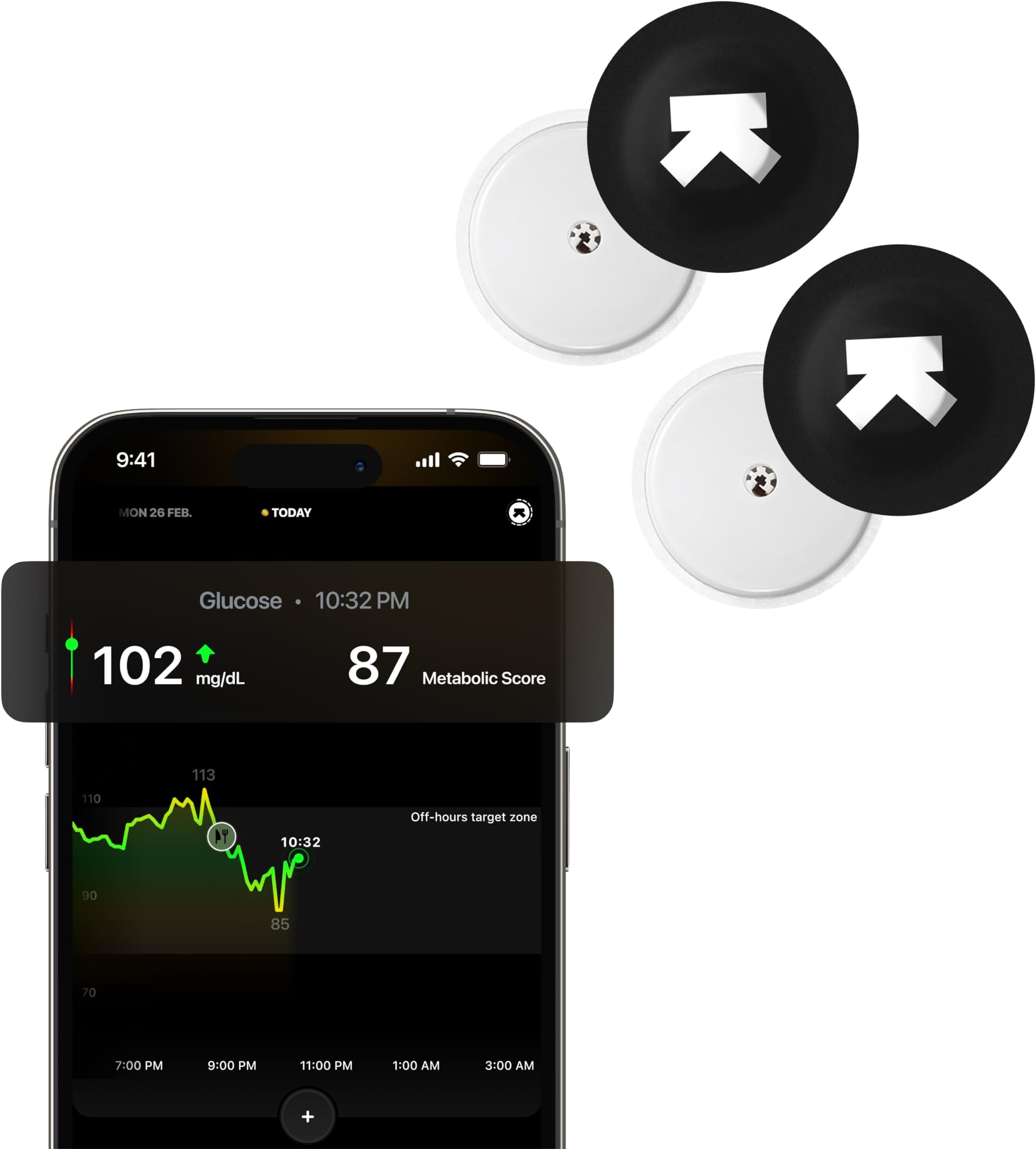 Ultrahuman M1 | Smart Glucose Monitoring via App | Enhance your lifestyle, optimise your diet and fuel your workouts | 24/7 Glucose Monitoring (2 sensors)