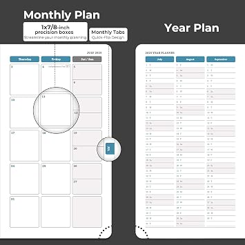 Planner 2026 Daily Weekly and Monthly,6.5x3.75,12 Months Spiral Bound Calendar Agenda with Self-adhesive Pen Holder,2026 Appointment Book with Vegan Leather Soft Cover,Black