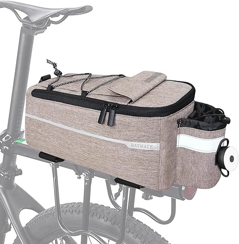 Miniatura 10 de RAYMACE - Bolsa trasera para bicicleta con faro trasero, bolsa para bicicleta para llevar artículos calientes o fríos