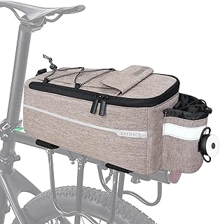 RAYMACE Bike Rear Rack Bag with Tail Light, Bike Truck Cooler Bag for Wa...