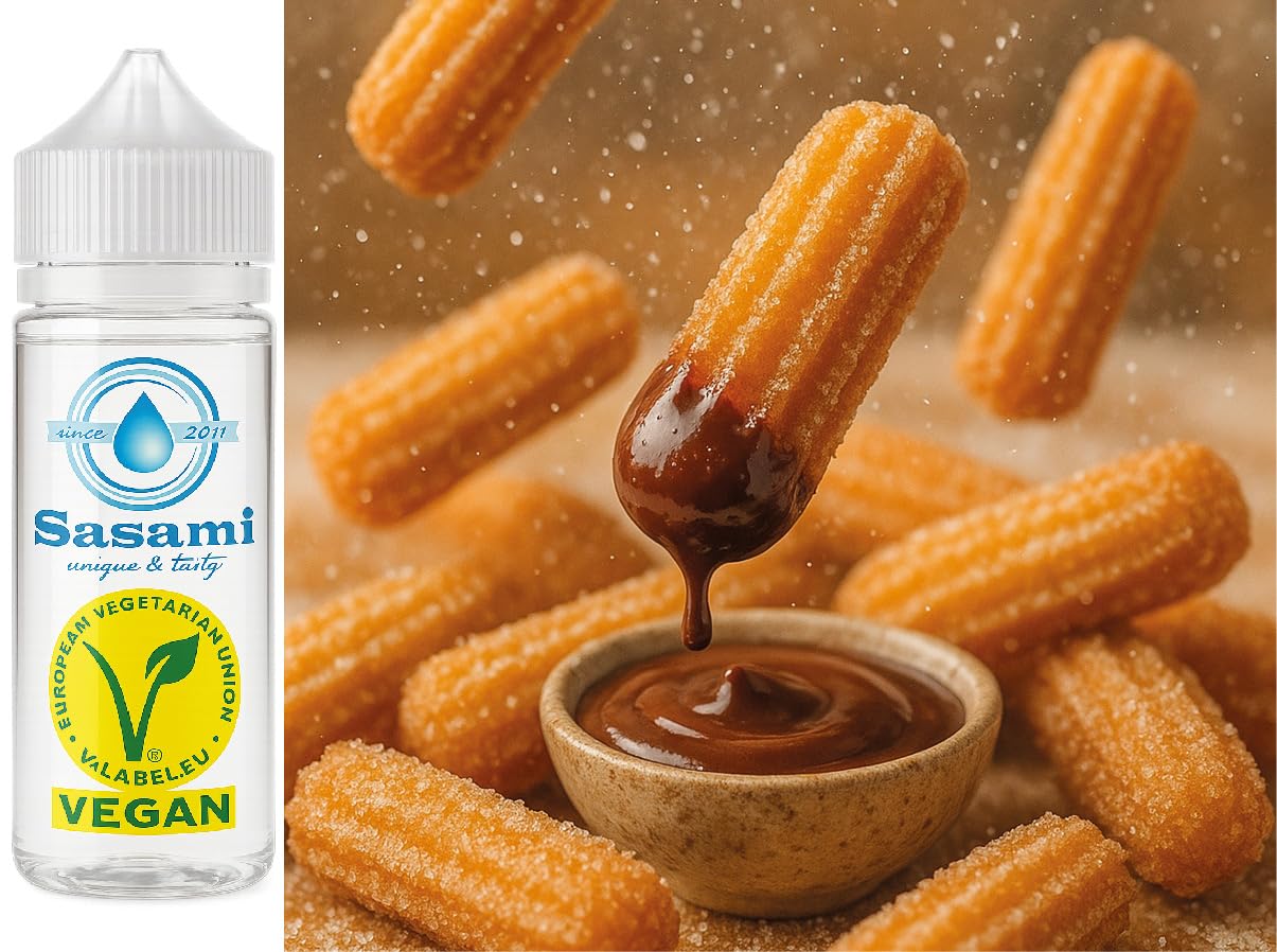 Churro aroma concentrado e intenso de Sasami, formato 100ml ideal para mezclas veganas 8