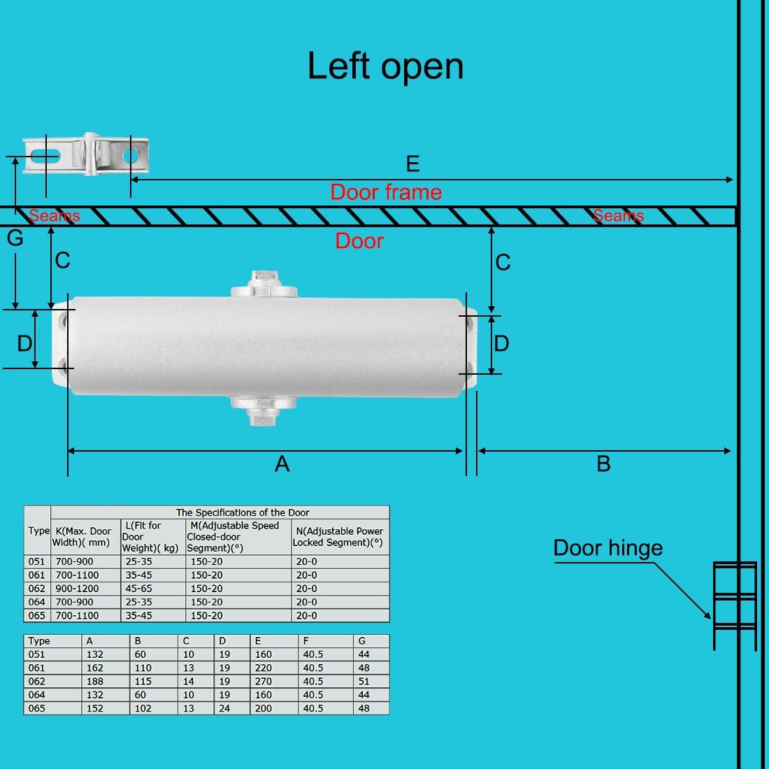 Aluminium Alloy Hotel Two Independent Valves Control Door Closer Silver Tone (id: f2d e2d fa1 308 f3b