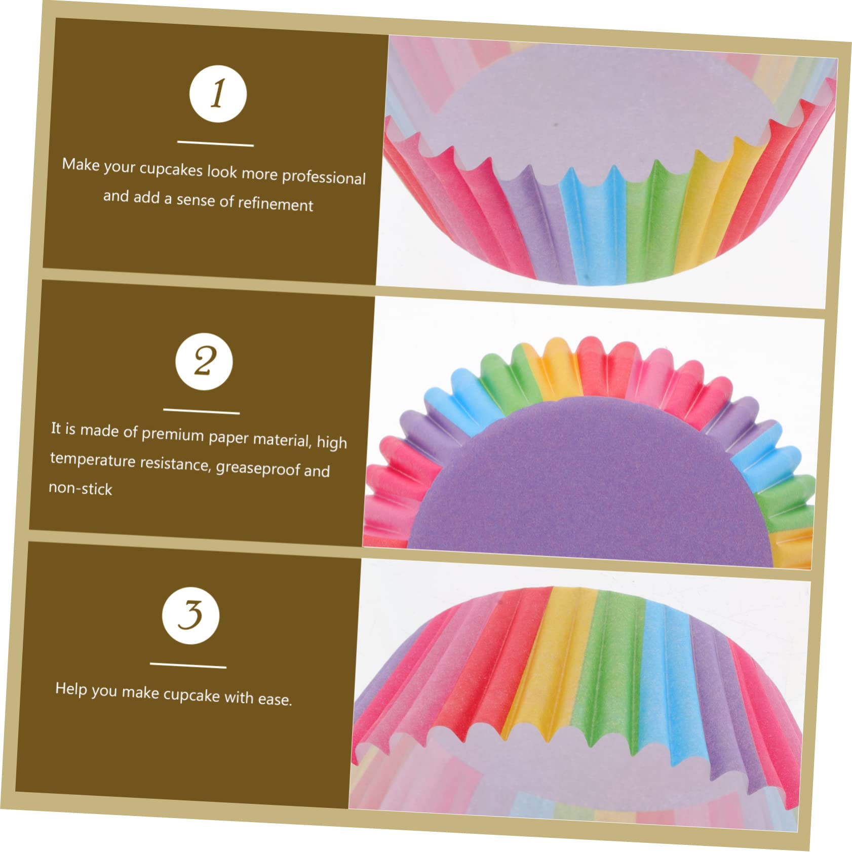 Ciieeo de Capacillos de Papel sin Olor y Resistentes 1000 Piezas Moldes de Papel a Prueba de Grasa para Cupcakes y Muffins Ideales para Bodas y Snacks