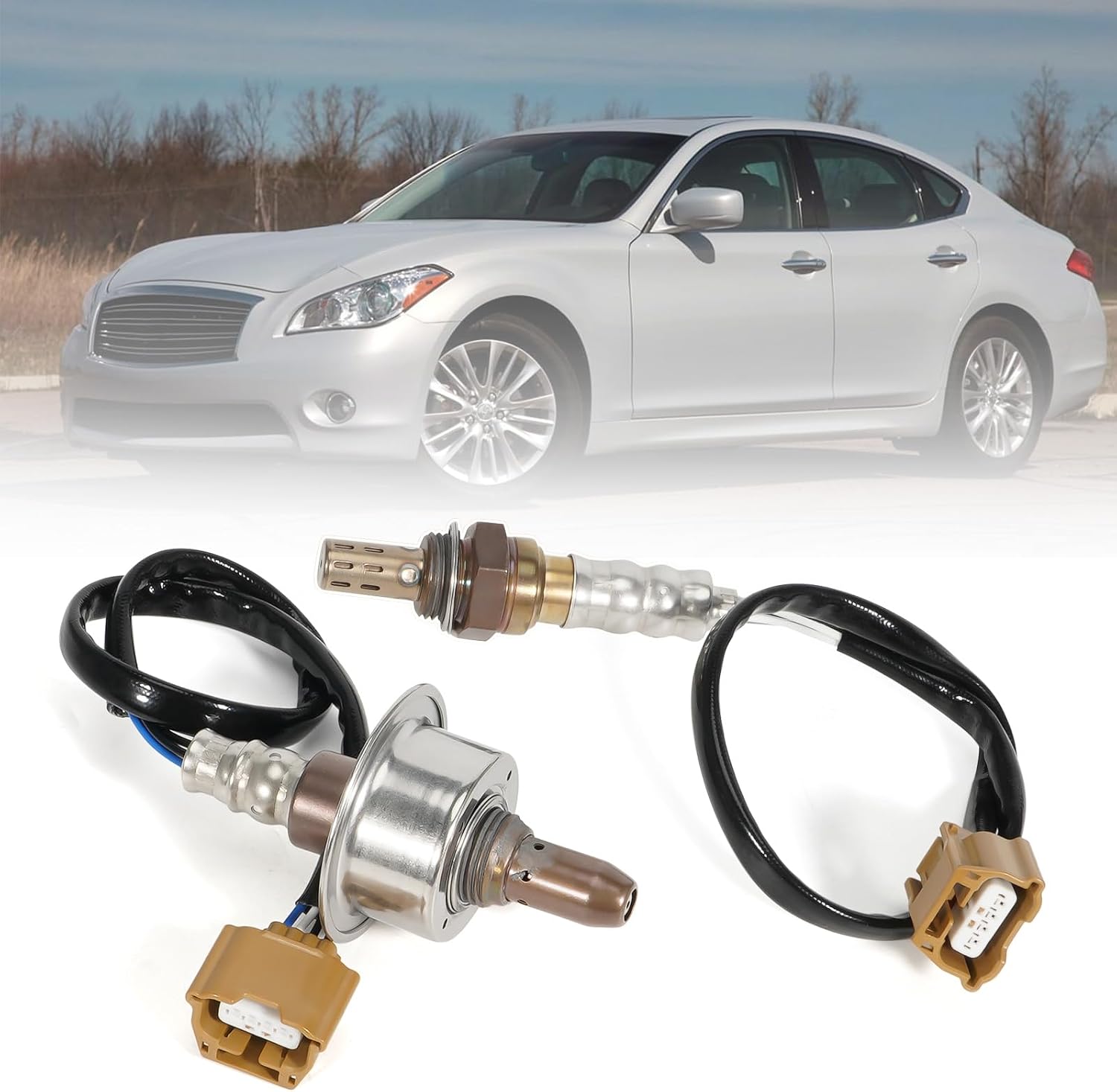 O2 Sensor, 250241104 25054102 Upstream Downstream Oxygen Sensor – Compatible with Nissan Versa 2012&2014-2019, Versa Note 2014-2017 L4 1.6L, for Infiniti M35h 2012-2013, Q70 Hybrid 2014 V6 3.5L