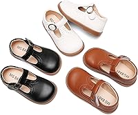 Vista 7 de DADAWEN - Zapatos de correa de vestir planos para niña, clásicos, para usar con el uniforme escolar