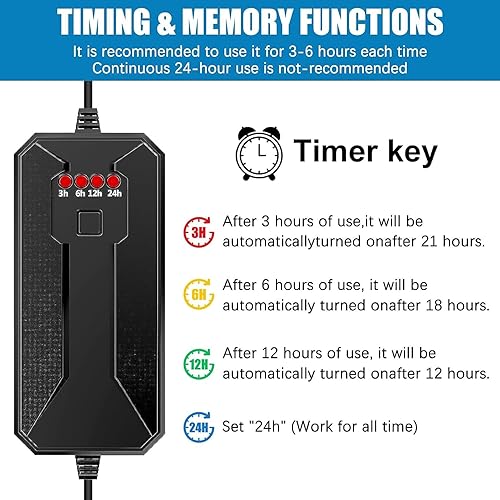 Miniatura 6 de Luz limpia para acuario, 13 W pecera luz limpia con temporizador, máquina de matar verde acuario, lámpara sumergible limpia impermeable para