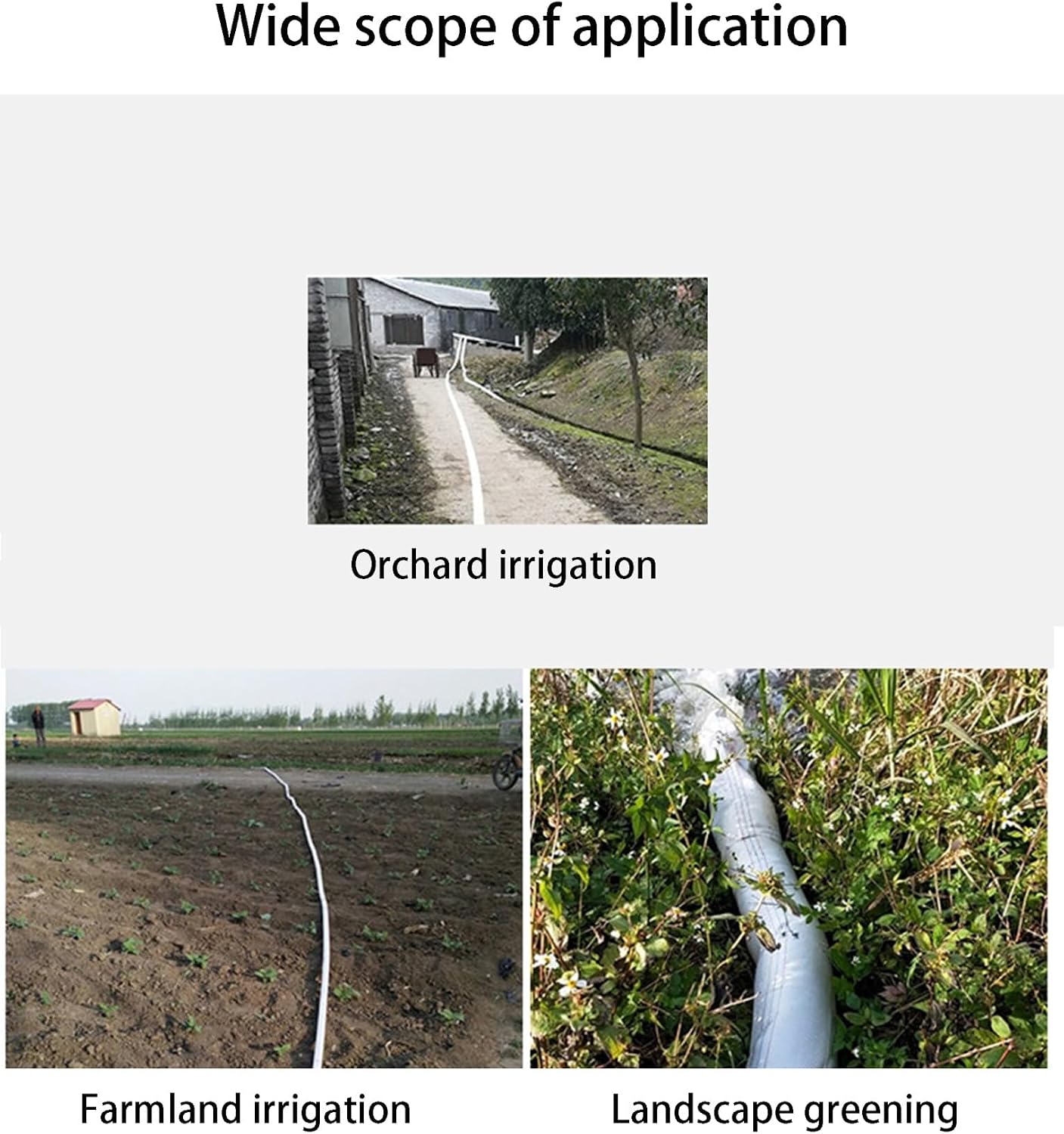 Lay Flat Water Hose, Pool Backwash Hose, for Farm Irrigation, Urban Greening and Rice Paddy Water Pumping(98 Feetx2.5 Inch)