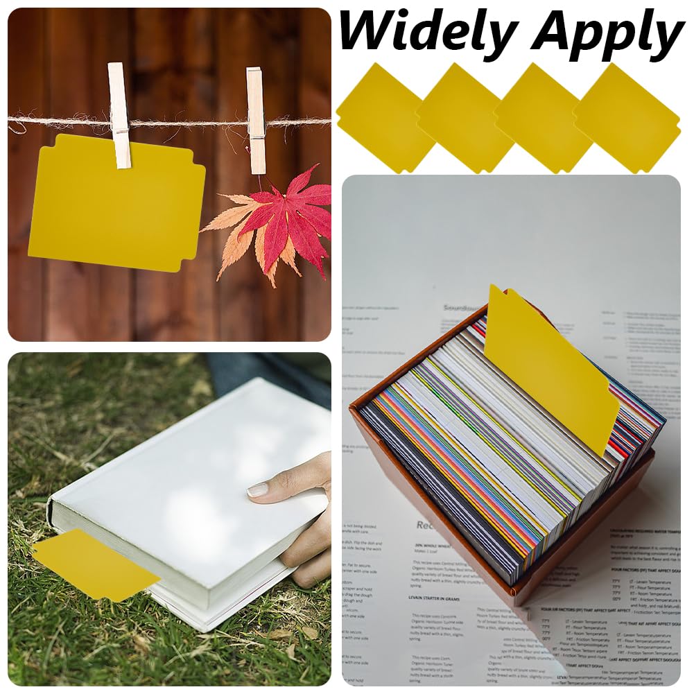 CRASPIRE Trading Card Dividers Yellow Card Separator Card Sorting Tray Plastic Card Dividers Board Game Card Separator Card Deck Box Dividers for Game Organizer Storage 40sheets 2.75 x 3.7 Inch - Image 4