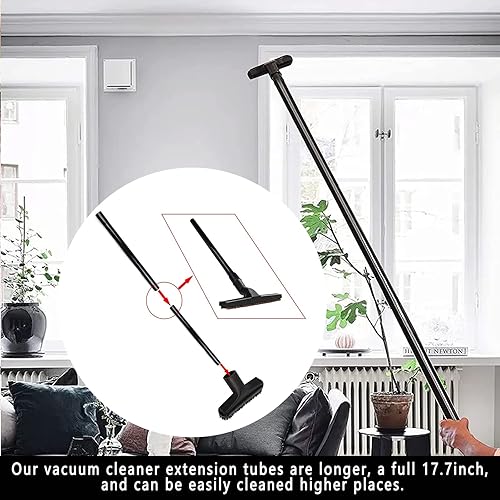 Miniatura 7 de 13Pcs Universal Vacuum Attachment Kit 1-1/4" Vacuum Hose Adapter Wet Dry Plastic Vacuum Cleaners Accessories with Extension Wand Horse Hair Brush