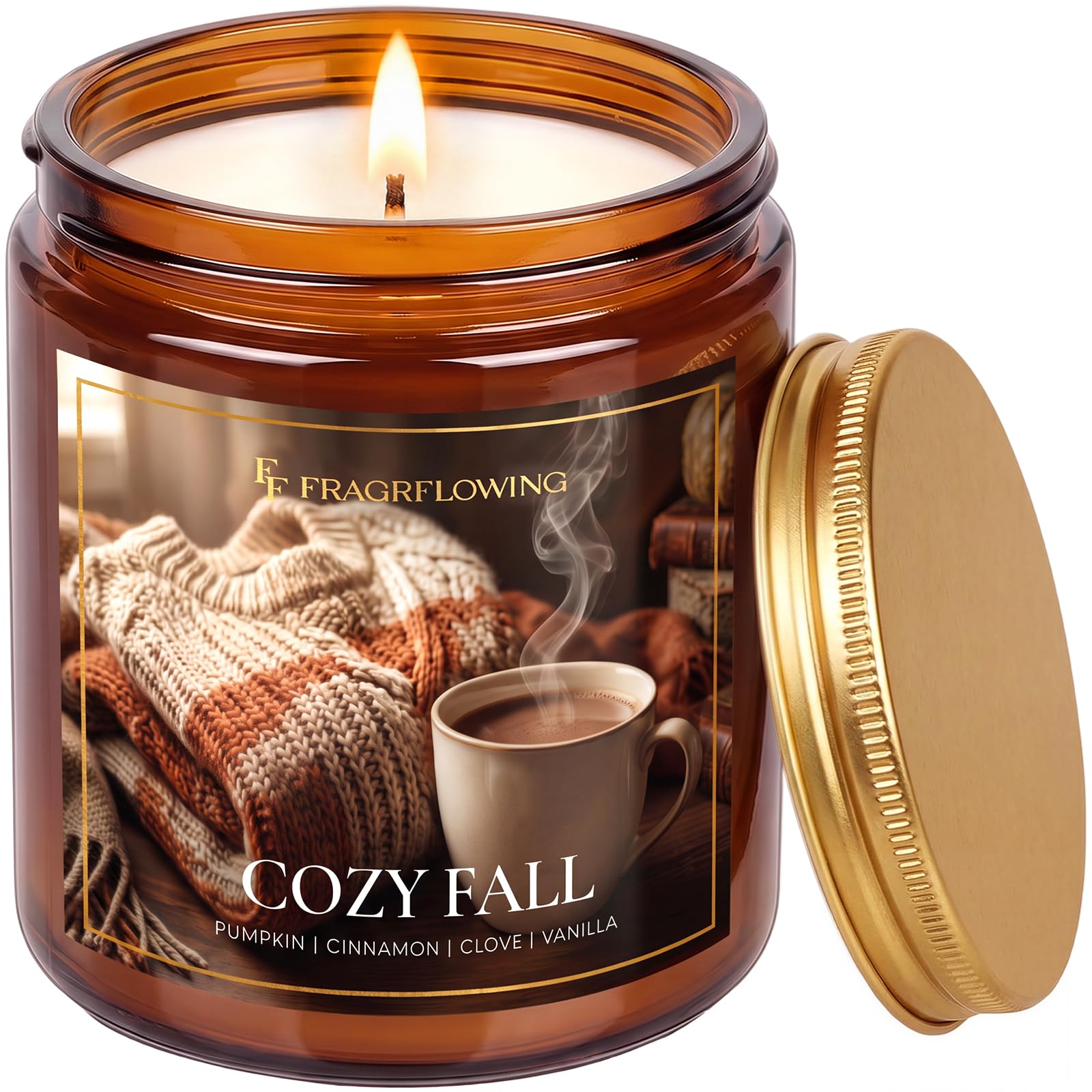 Cozy Fall Candles, Pumpkin Spice Scented