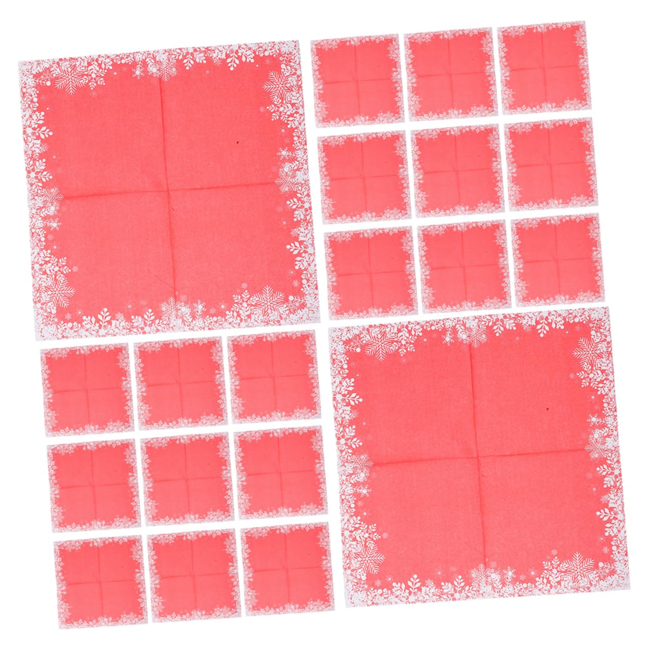 120piezas Servilletas Desechables Rojas Copos Para Fiestas Navideñas Unidades Para Cenas y Celebraciones De Navidad