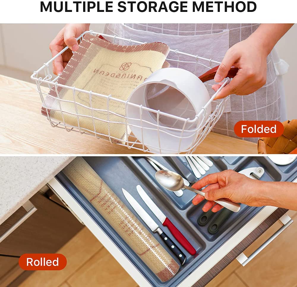 SIQI Rutschfeste Silikon-Gebäckmatte Extra Large mit Maßen für Silikon-Backmatte, Thekenmatte, Teigrollmatte, Backofenauskleidung, Fondant/Kuchenkrustenmatte-610*910*0.7mm