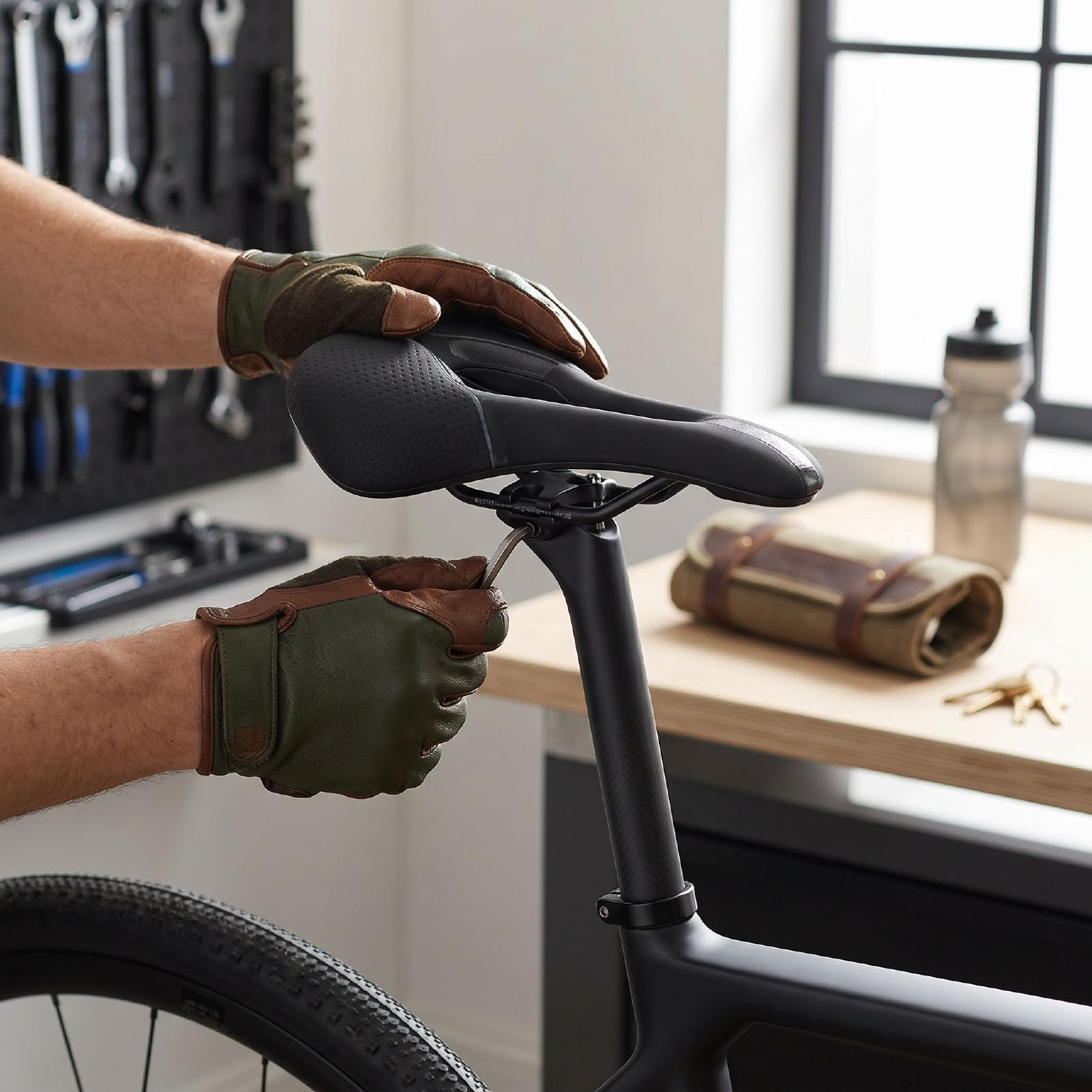 Ejoyous Funda de Asiento de Bicicleta con Luz Trasera Recargable, 400mAh