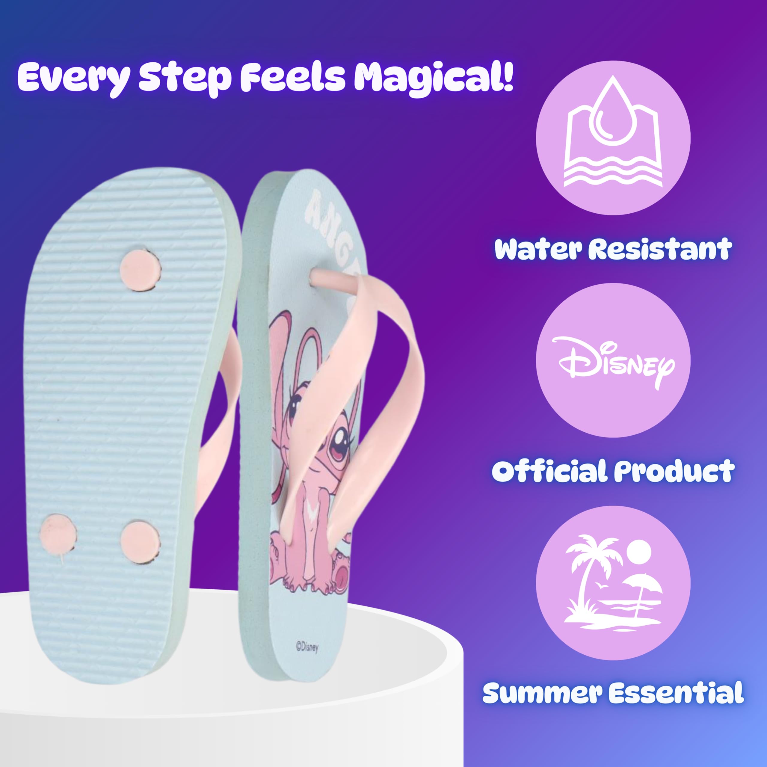 Disney Stitch Infradito per Bambine, Sandali Estivi Regalo per Ragazze, Taglie EU 26 alla 33