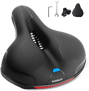 TONBUX Comfortable Bike Seat with Shock Absorbers