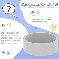 Vista 3 de Piscina de bolas de espuma con 200 bolas de bolas, comodidad y seguridad del pozo de pelotas de bebé de 35.4 x 11.8 x 1.96 pulgadas, bolas