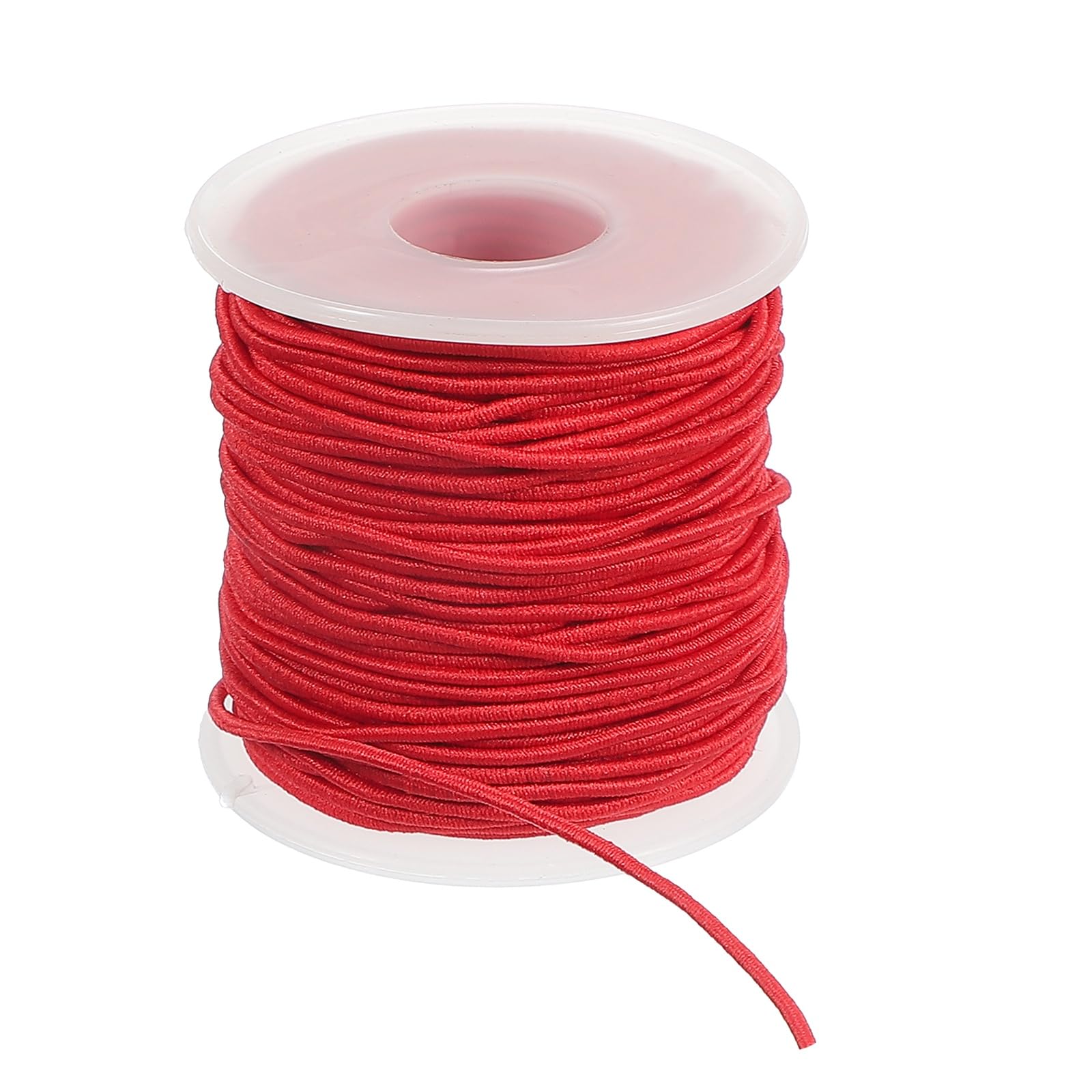 PATIKIL Elastic String for Bracelet 164 Ft/50 Meter Length 1.5 mm Dia, 1 Roll Sturdy Stretchy String Cord for Jewelry Making Necklace Beading Craft DIY, Red