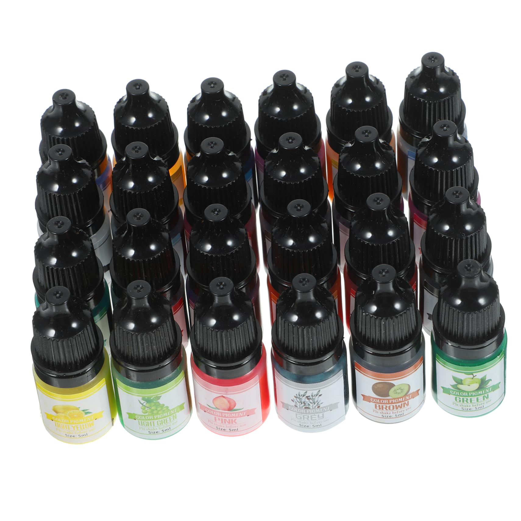ERINGOGO DIY Soap Colorant 5ml Box 24 Colors Candle Dye Ink for DIY Crafting Silicone Molds
