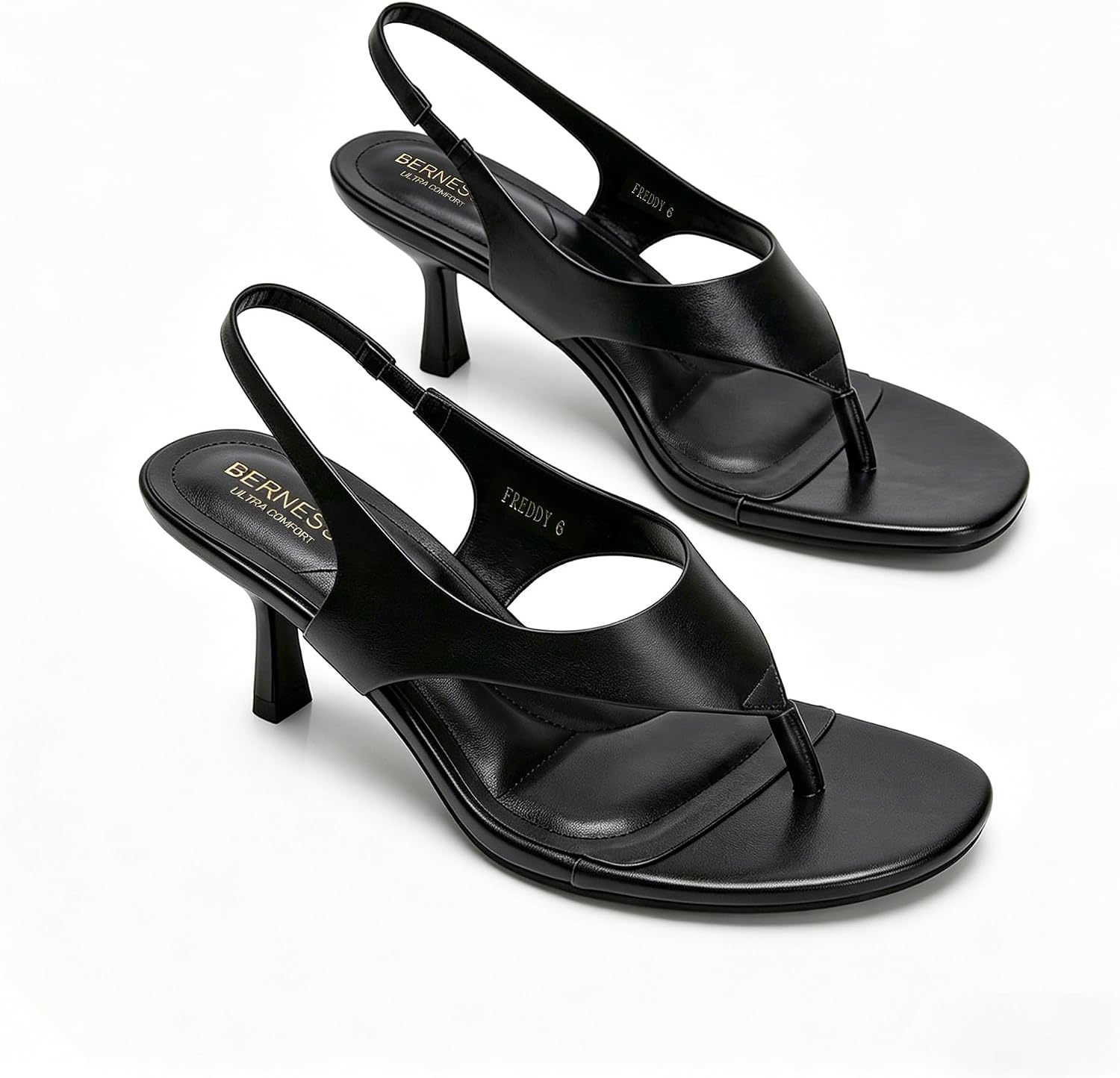 Women's Kitten Heel Slingback Sandals 2 Inch Open Toe Dressy Strappy Heels | Soft Elastic Slingback Straps, 2 Inch Kitten Heel, Cushioned Insole, Breathable Open Toe For Party, Wedding, Daily Wear