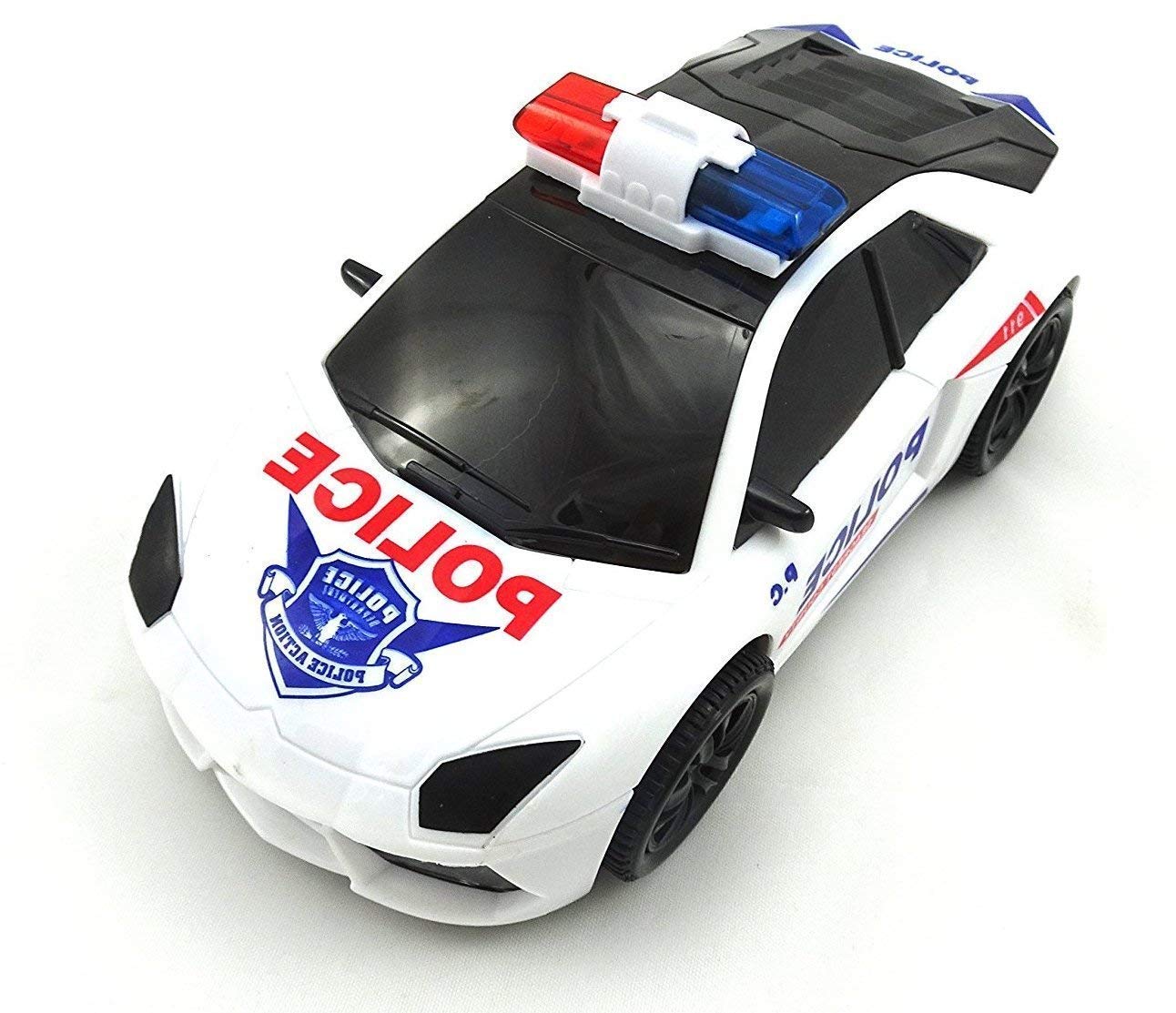 Police Car Toy for Kids - Bump and Go Cop Car with Fun Flashing